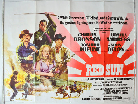 Red Sun Original British Quad Poster - Movie Poster