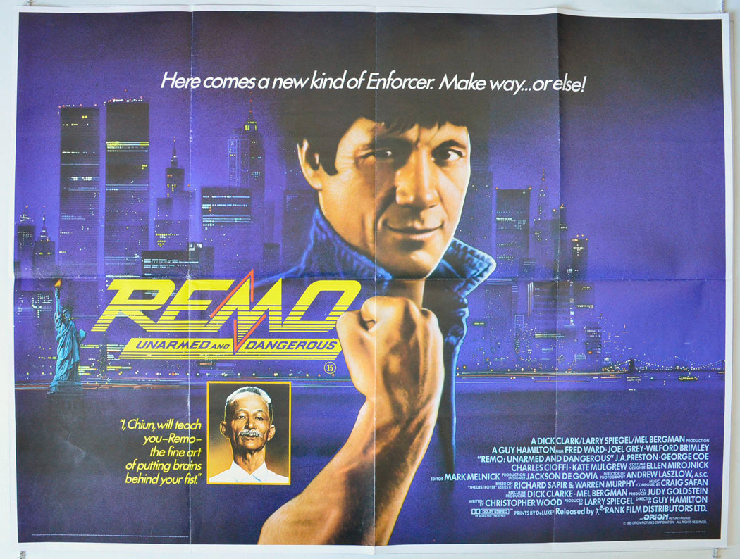 Remo - Unarmed and Dangerous Original British Quad Poster - Movie Poster