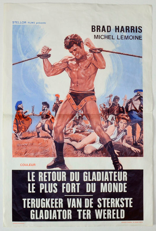 Return Of The Gladiator   (Belgian title - rugkeer van de sterkste gladiator ter wereld) Original Belgian Poster 