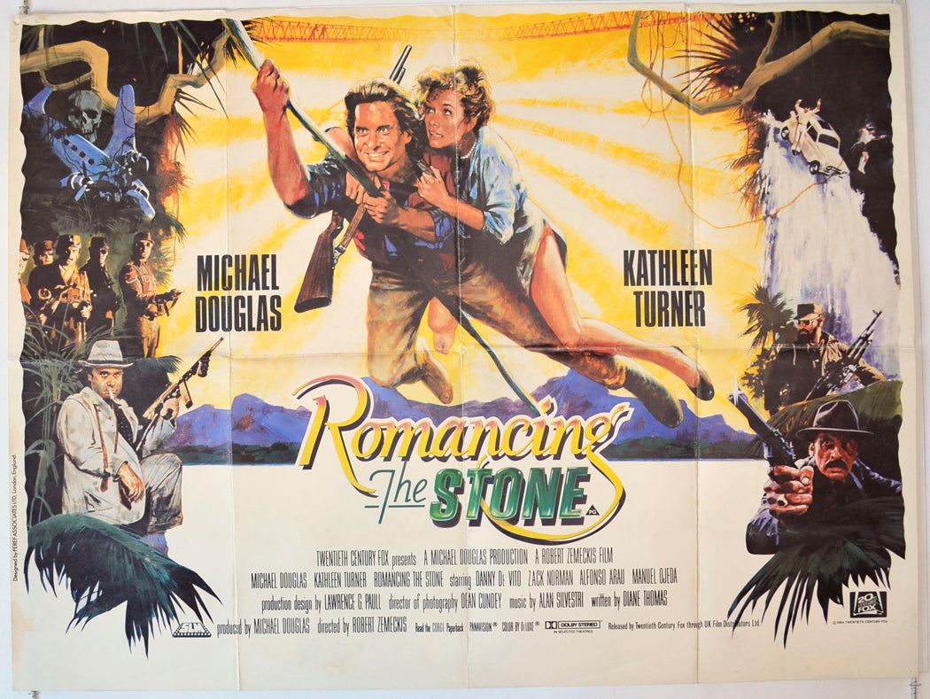 Romancing The Stone Original British Quad Poster - Movie Poster