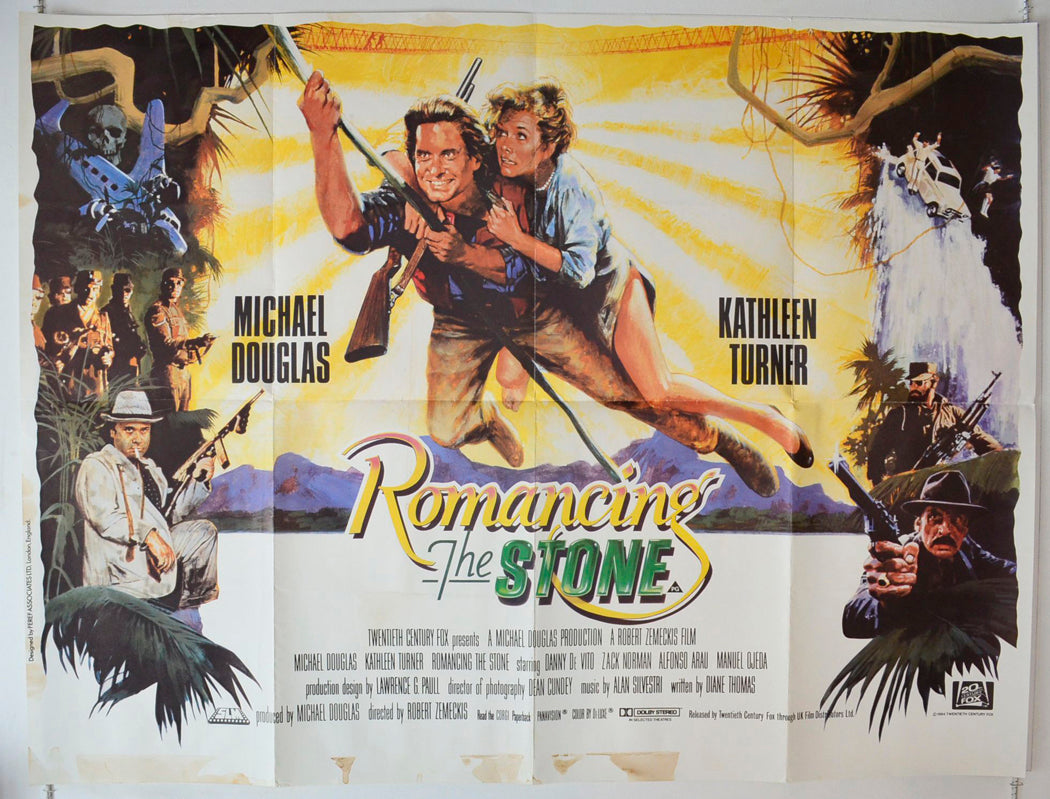 Romancing The Stone Original British Quad Poster - Movie Poster