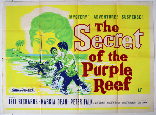 Secret Of The Purple Reef  Original British Quad Poster - Movie Poster