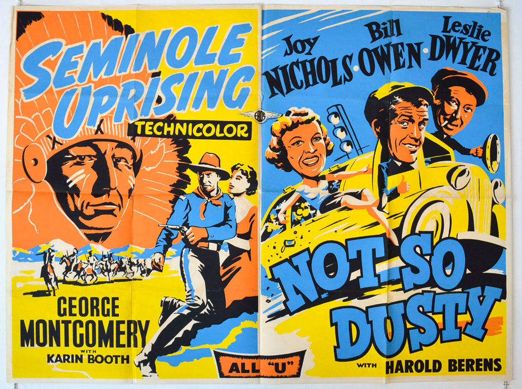 Seminole Uprising / Not So Dusty  Original British Quad Poster - Movie Poster