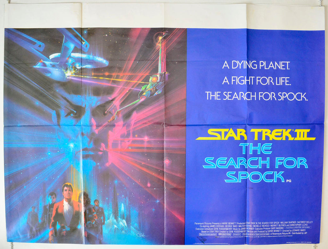 Star Trek III : The Search For Spock Original British Quad Poster - Movie Poster