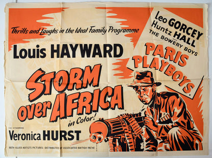 Storm Over Africa / Paris Playboys  Original British Quad Poster - Movie Poster