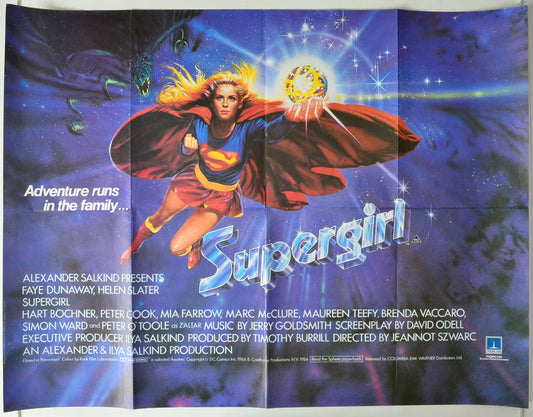 Supergirl Original British Quad Poster - Movie Poster