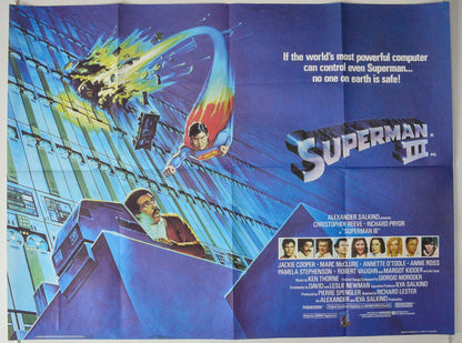 Superman III  (Superman 3)   Original British Quad Poster - Movie Poster