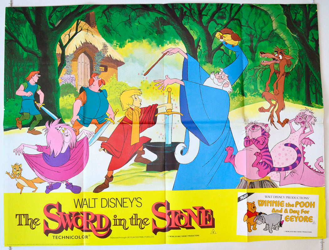 The Sword In The Stone Original British Quad Poster - Movie Poster