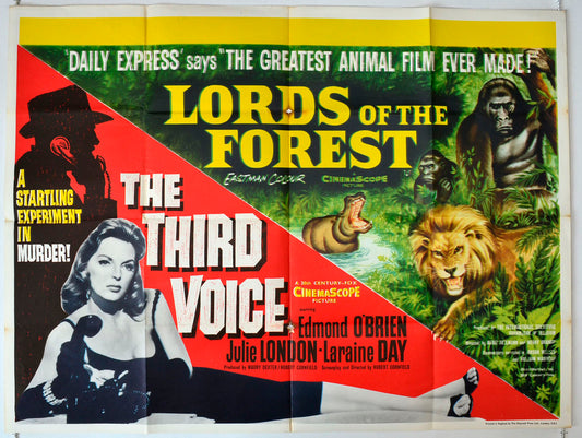 The Third Voice / Lords Of The Forest Original British Quad Poster - Movie Poster