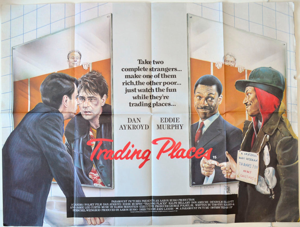 Trading Places Original British Quad Poster - Movie Poster