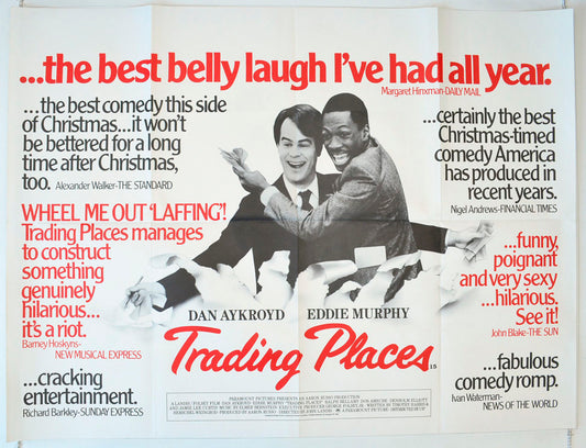 Trading Places  (Quotes Version)   Original British Quad Poster - Movie Poster