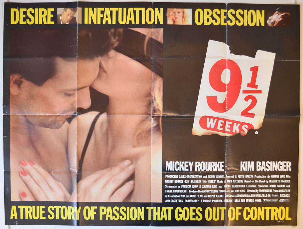 9½ Weeks Original British Quad Poster - Movie Poster