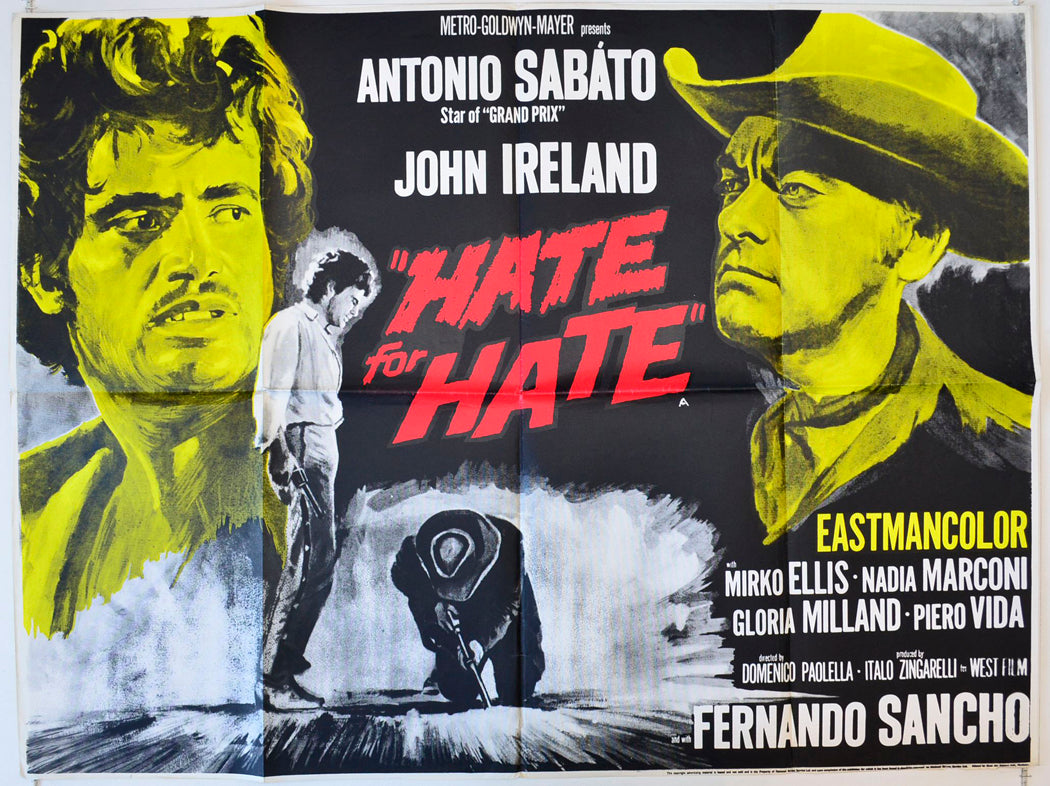 Hate For Hate Original British Quad Poster - Movie Poster