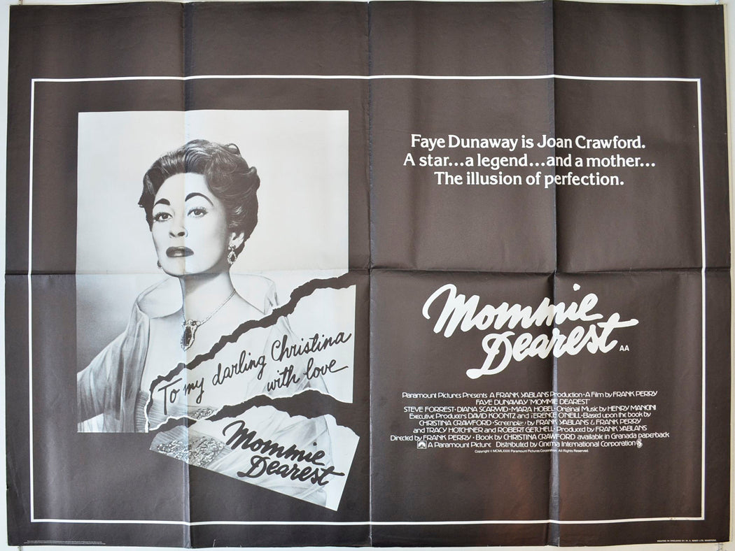 Mommie Dearest Original British Quad Poster - Movie Poster