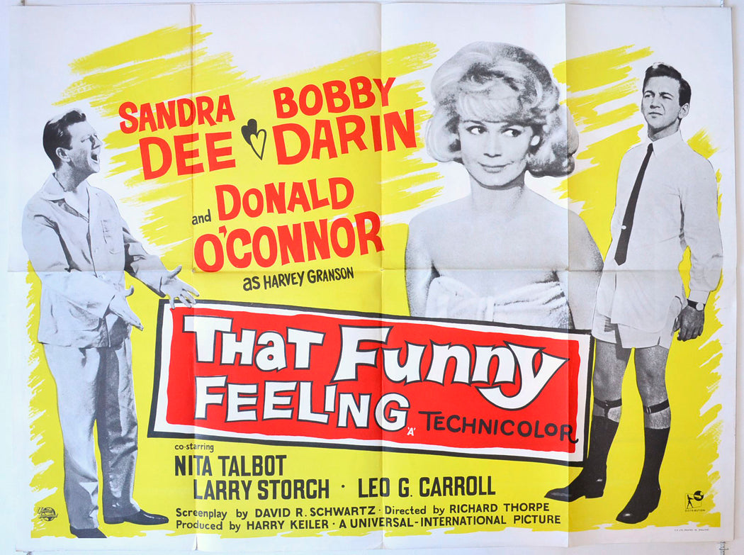 That Funny Feeling Original British Quad Poster - Movie Poster