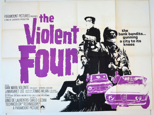 The Violent Four   (a.k.a. Banditi a Milano)  Original British Quad Poster - Movie Poster