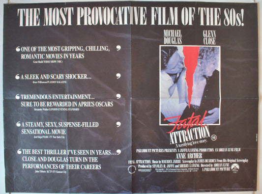 Fatal Attraction   Original British Quad Poster - Movie Poster