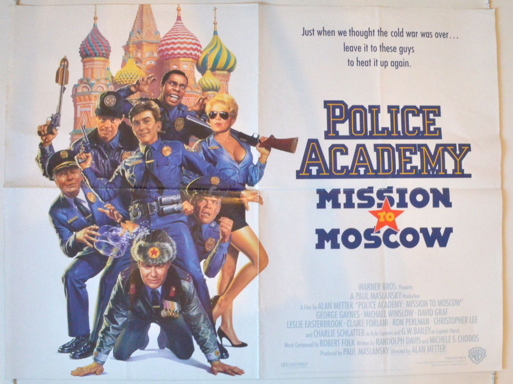 Police Academy 7 : Mission To Moscow   Original British Quad Poster - Movie Poster