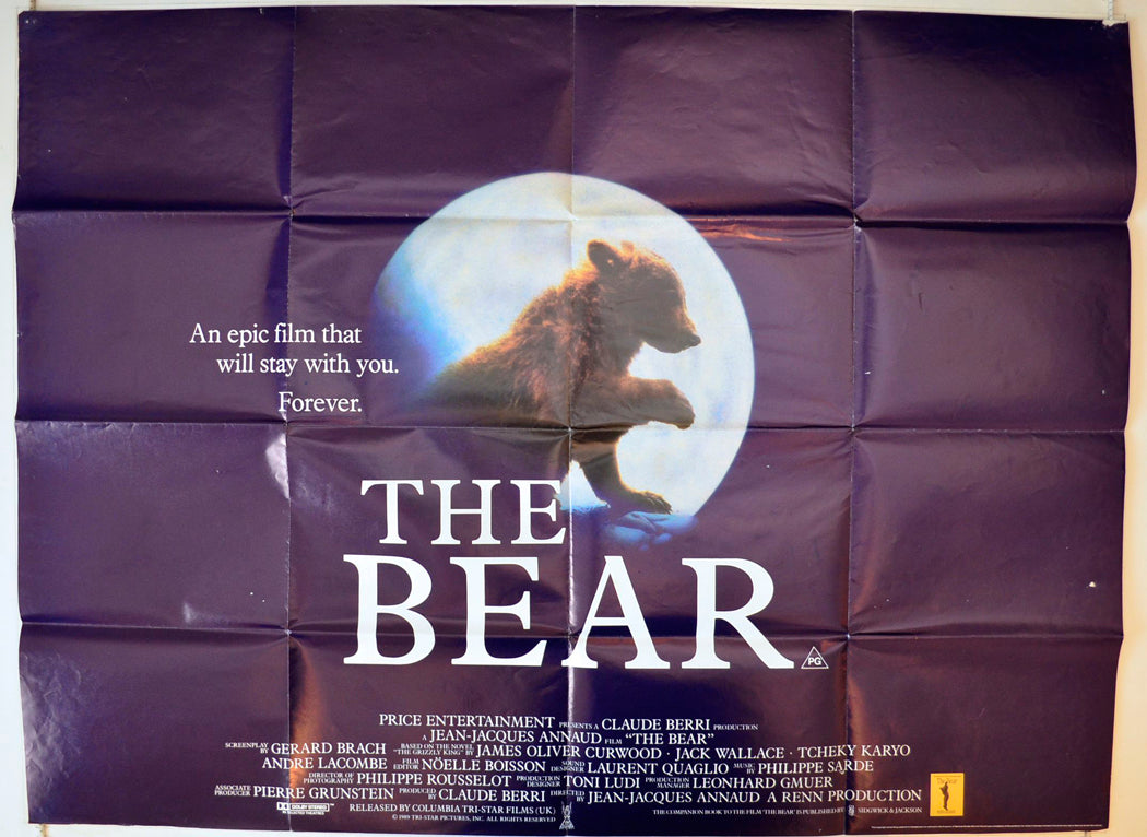 The Bear  (a.k.a L’ours)   Original British Quad Poster - Movie Poster