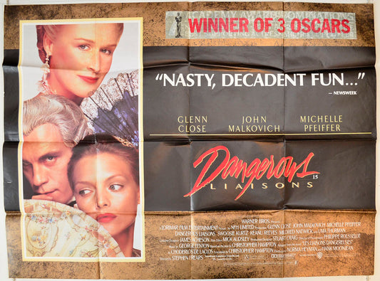 Dangerous Liaisons Original British Quad Poster - Movie Poster