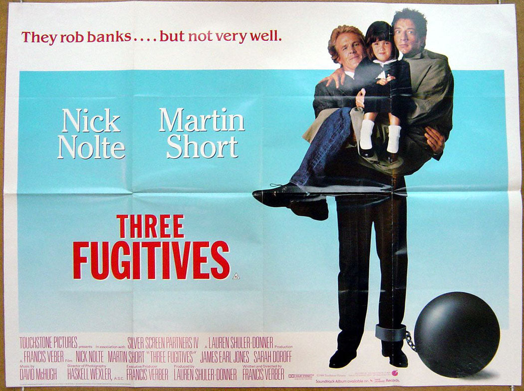 Three Fugitives  Original Quad Movie Poster  