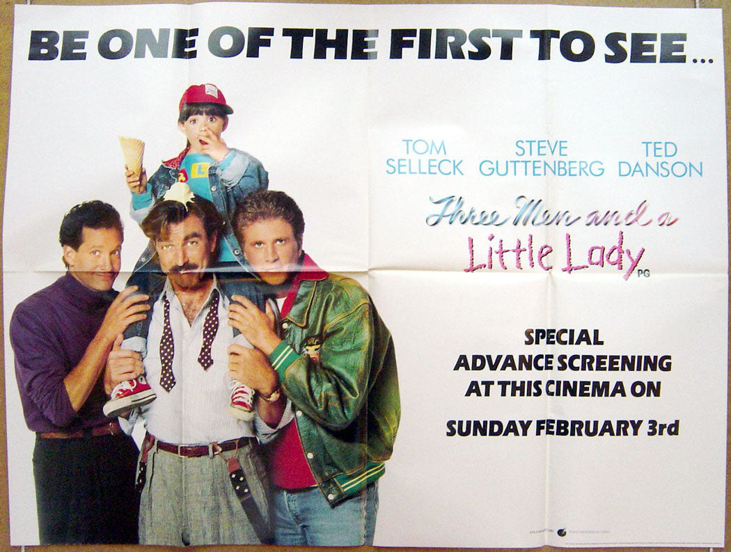 Three Men And A Little Lady  (Advance Version)  Original Quad Movie Poster  