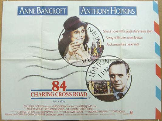 84 Charing Cross Road  Original Quad Movie Poster  