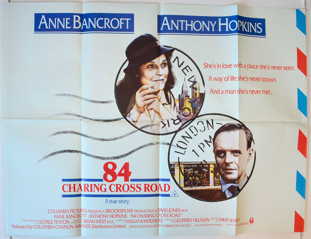 84 Charing Cross Road Original British Quad Poster - Movie Poster