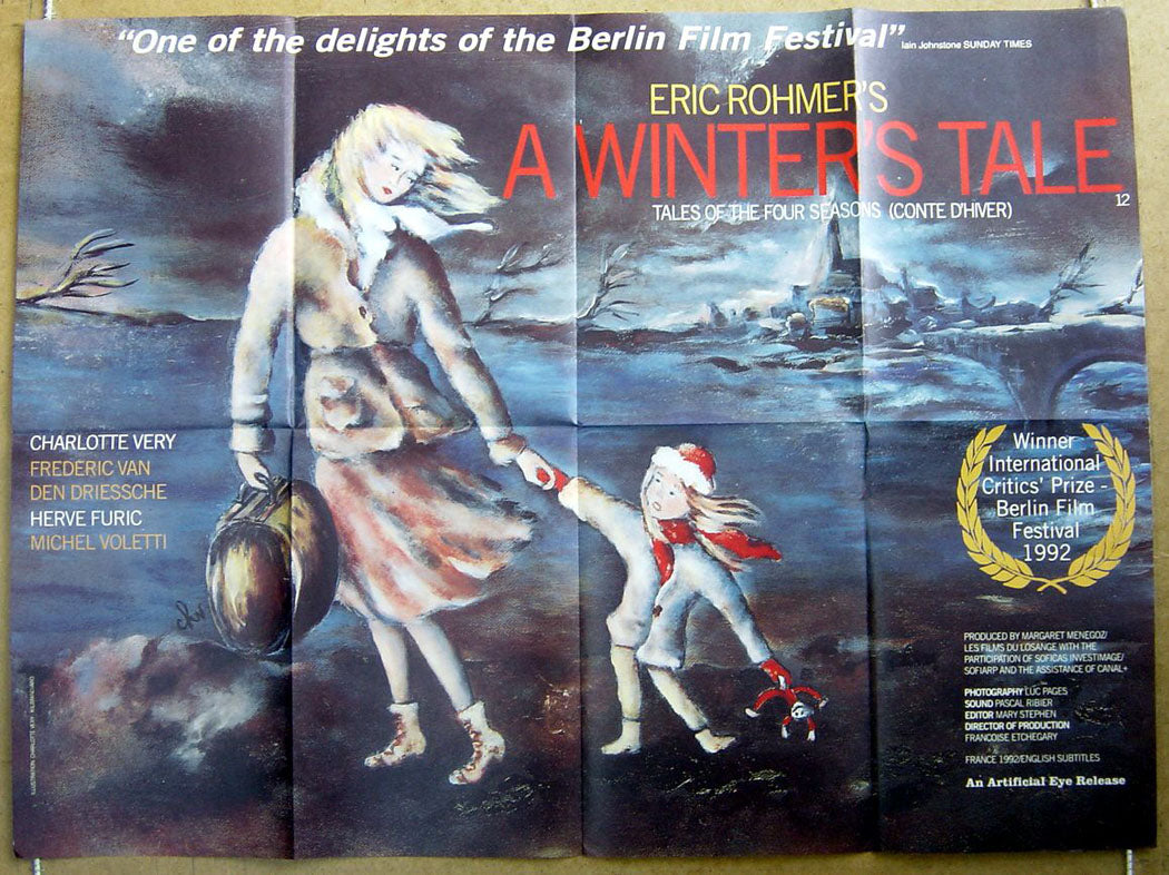 A Winter's Tale  (a.k.a. Conte d'hiver)  Original Quad Movie Poster  