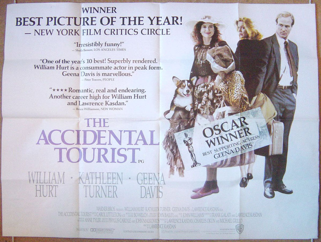 The Accidental Tourist  Original Quad Movie Poster  