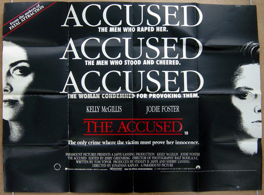 The Accused  Original Quad Movie Poster 