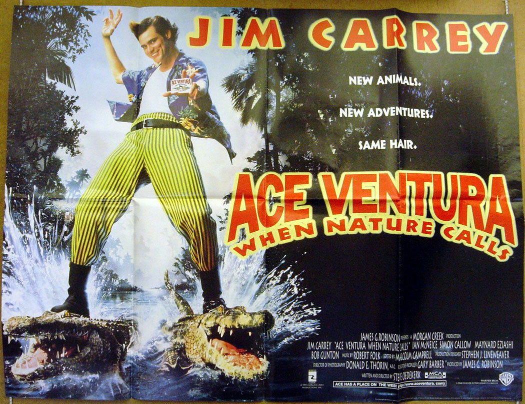 Ace Ventura : When Nature Calls  Original Quad Movie Poster 