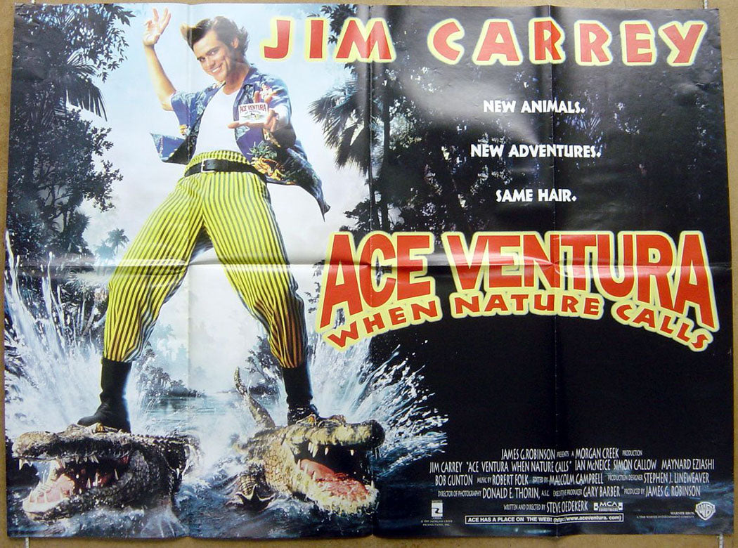 Ace Ventura : When Nature Calls  Original Quad Movie Poster 