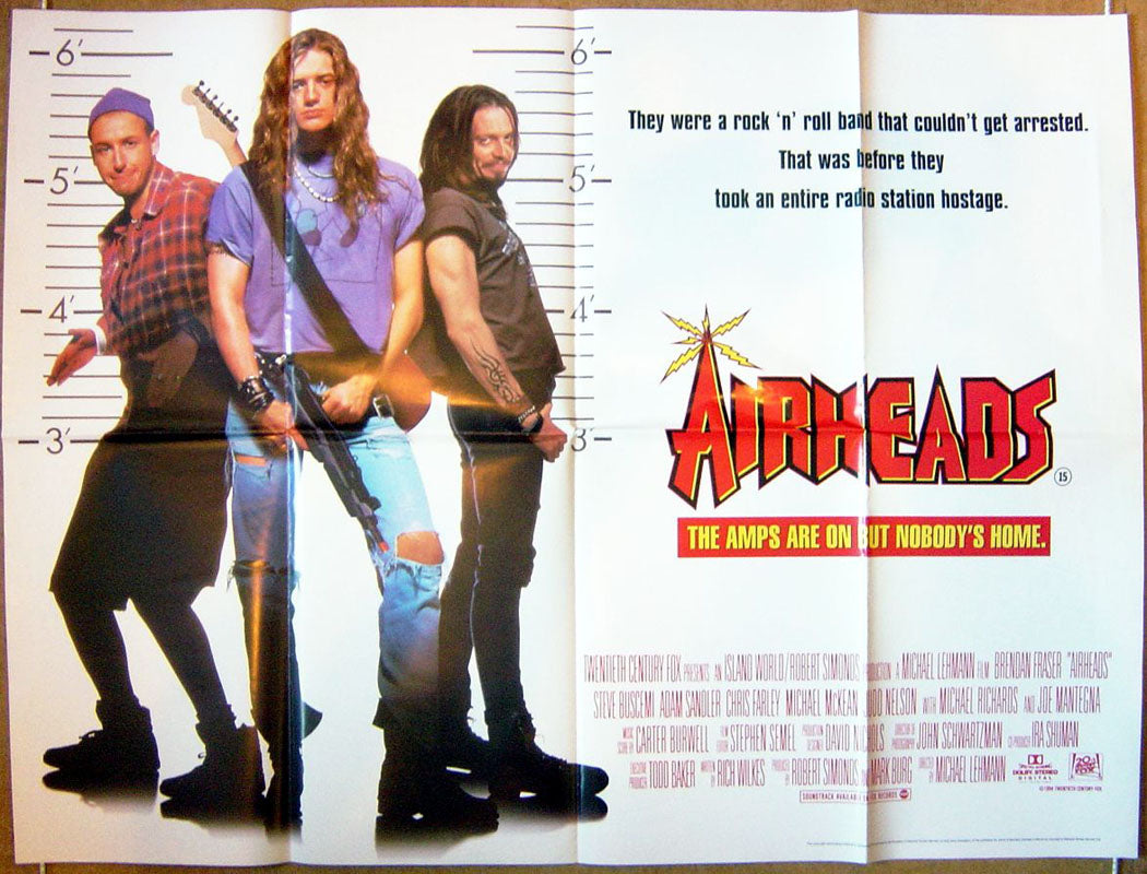 Airheads  Original Quad Movie Poster  