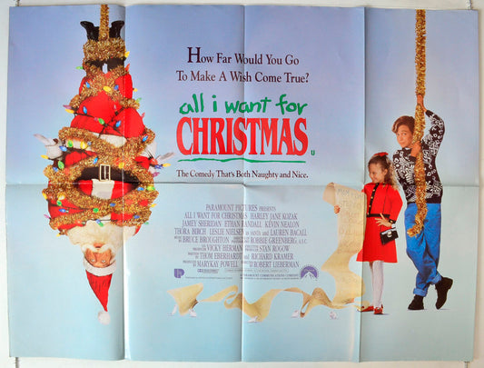 All I Want For Christmas Original British Quad Poster - Movie Poster