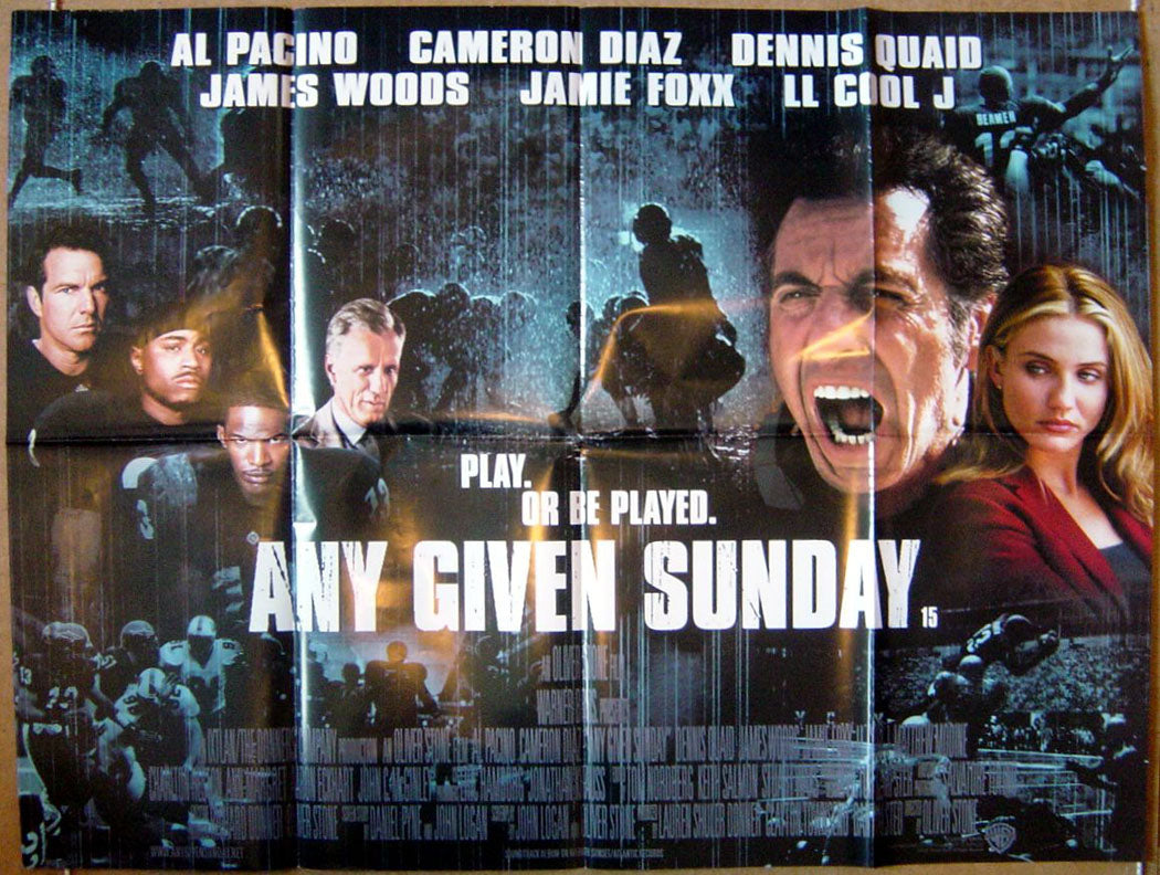 Any Given Sunday  Original Quad Movie Poster  