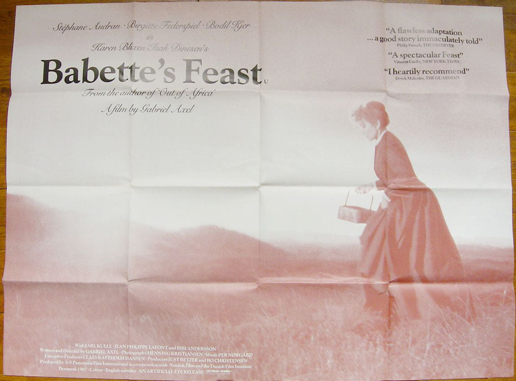 Babette's Feast  Original Quad Movie Poster  