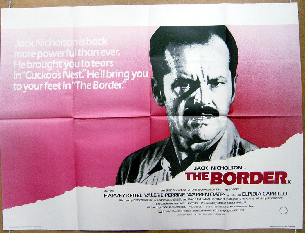 The Border  Original Quad Movie Poster  