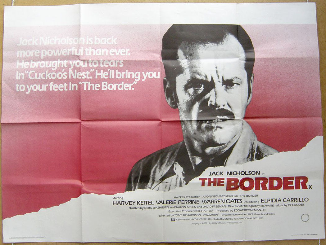 The Border  Original Quad Movie Poster  