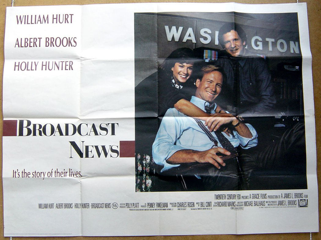 Broadcast News  Original Quad Movie Poster  