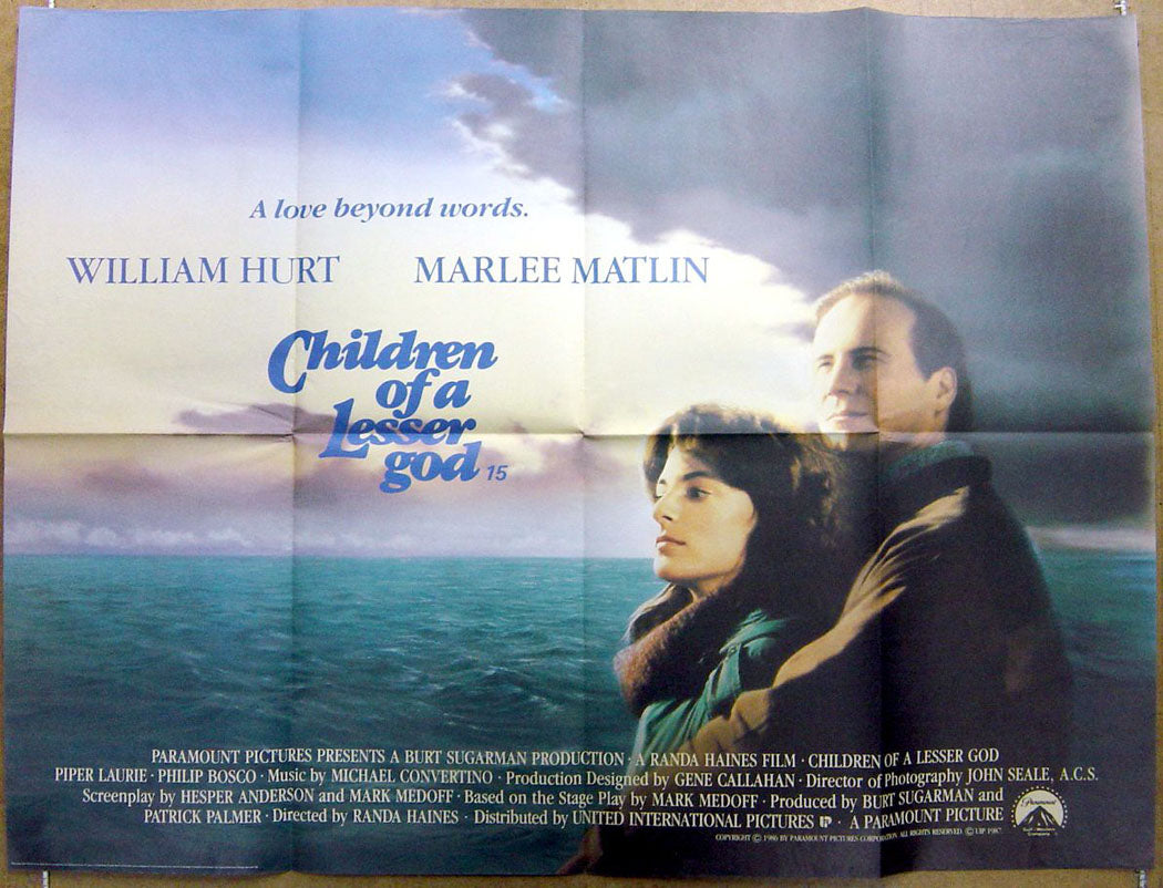 Children Of A Lesser God  Original Quad Movie Poster  