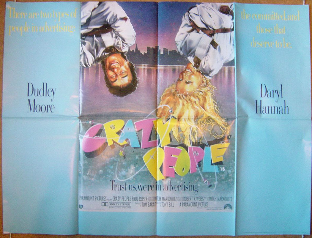 Crazy People  Original Quad Movie Poster  