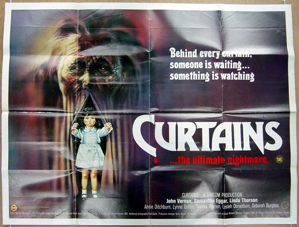 Curtains  Original Quad Movie Poster  