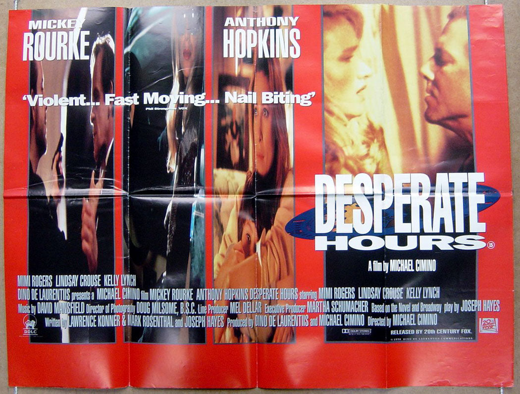 Desperate Hours  Original Quad Movie Poster  