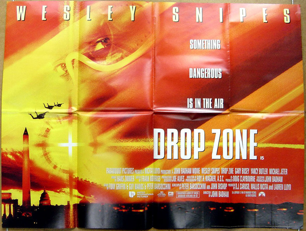 Drop Zone  Original Quad Movie Poster  