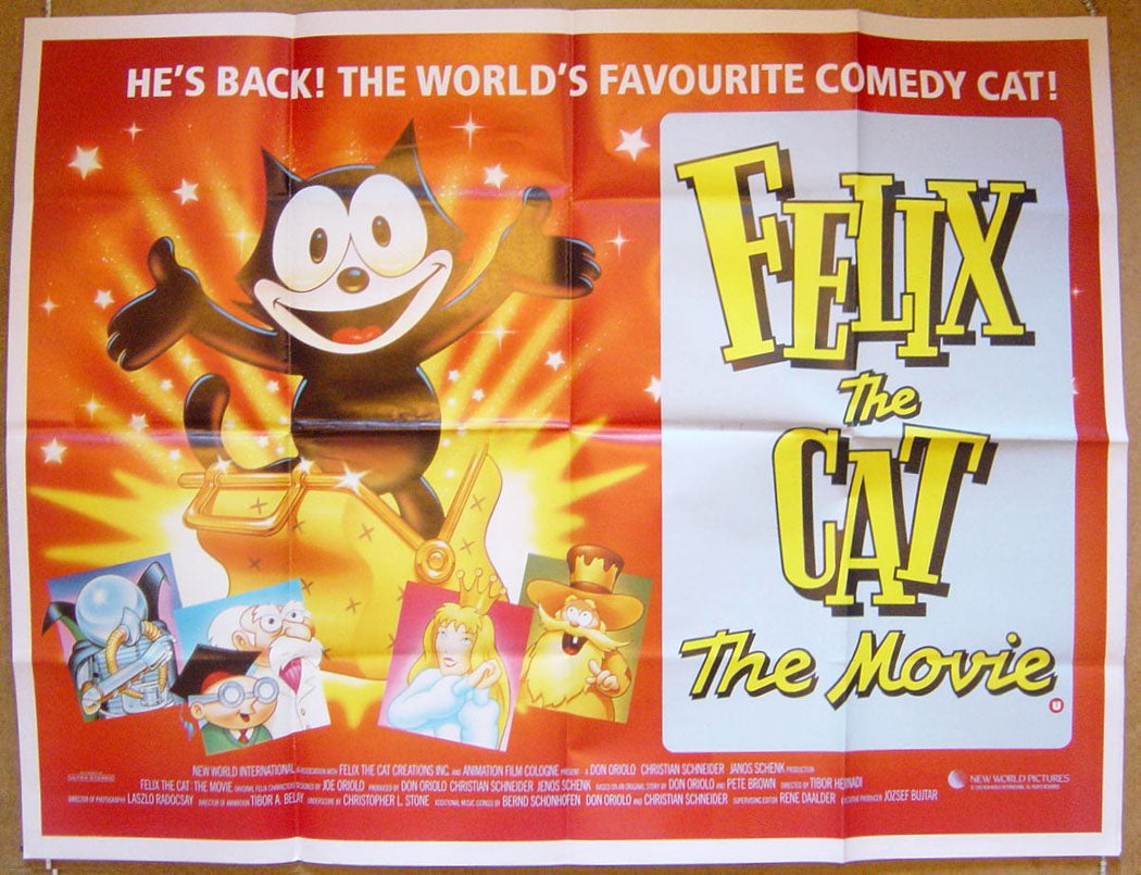 Felix The Cat  Original Quad Movie Poster  