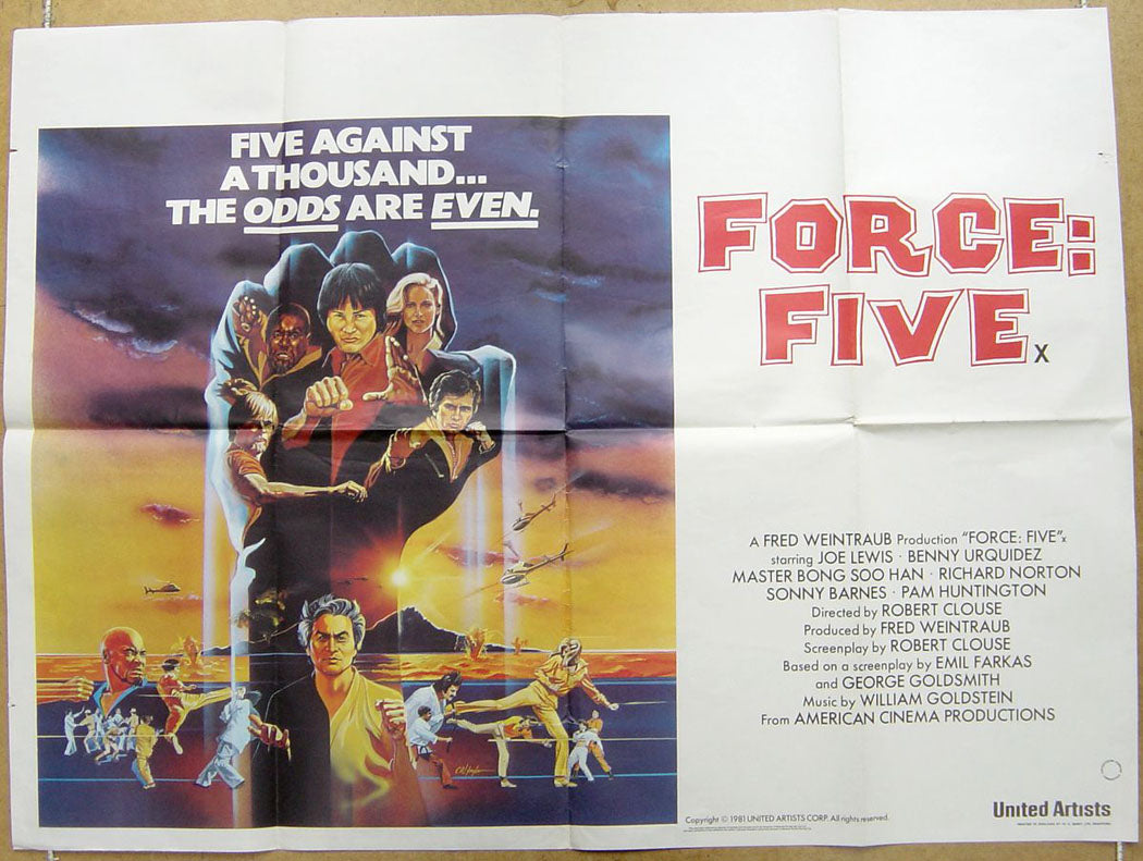 Force Five  Original Quad Movie Poster  