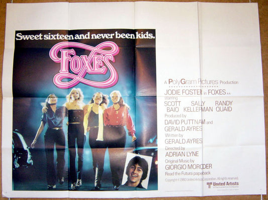 Foxes  Original Quad Movie Poster  