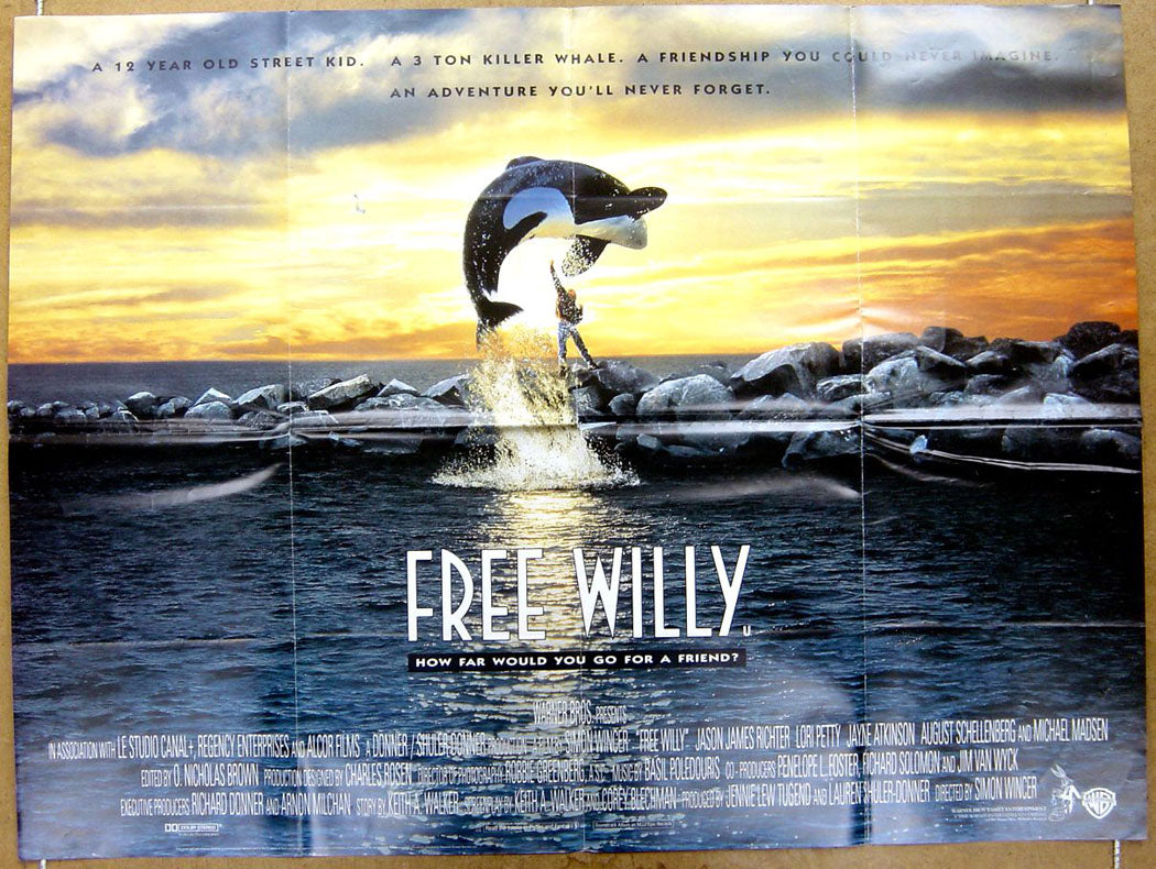 Free Willy  Original Quad Movie Poster  