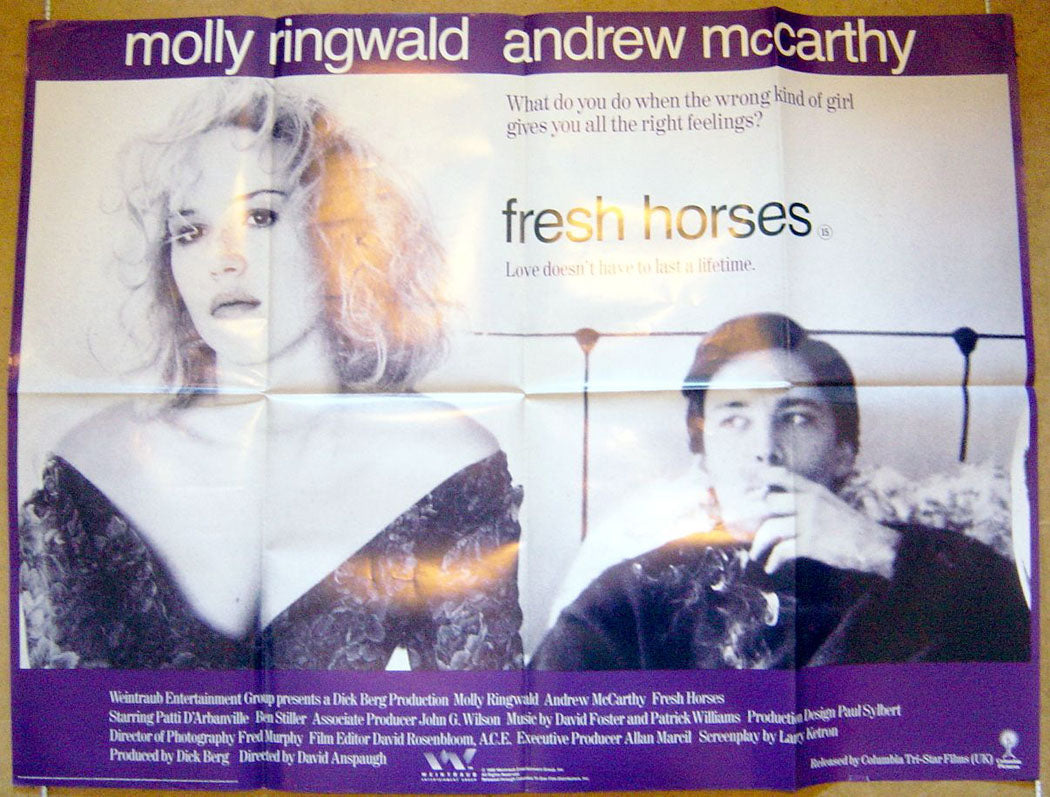 Fresh Horses  Original Quad Movie Poster  